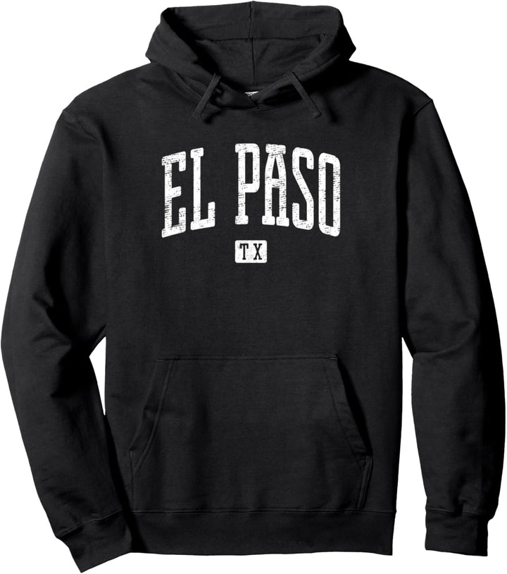 El Paso TX Vintage City Pullover Hoodie