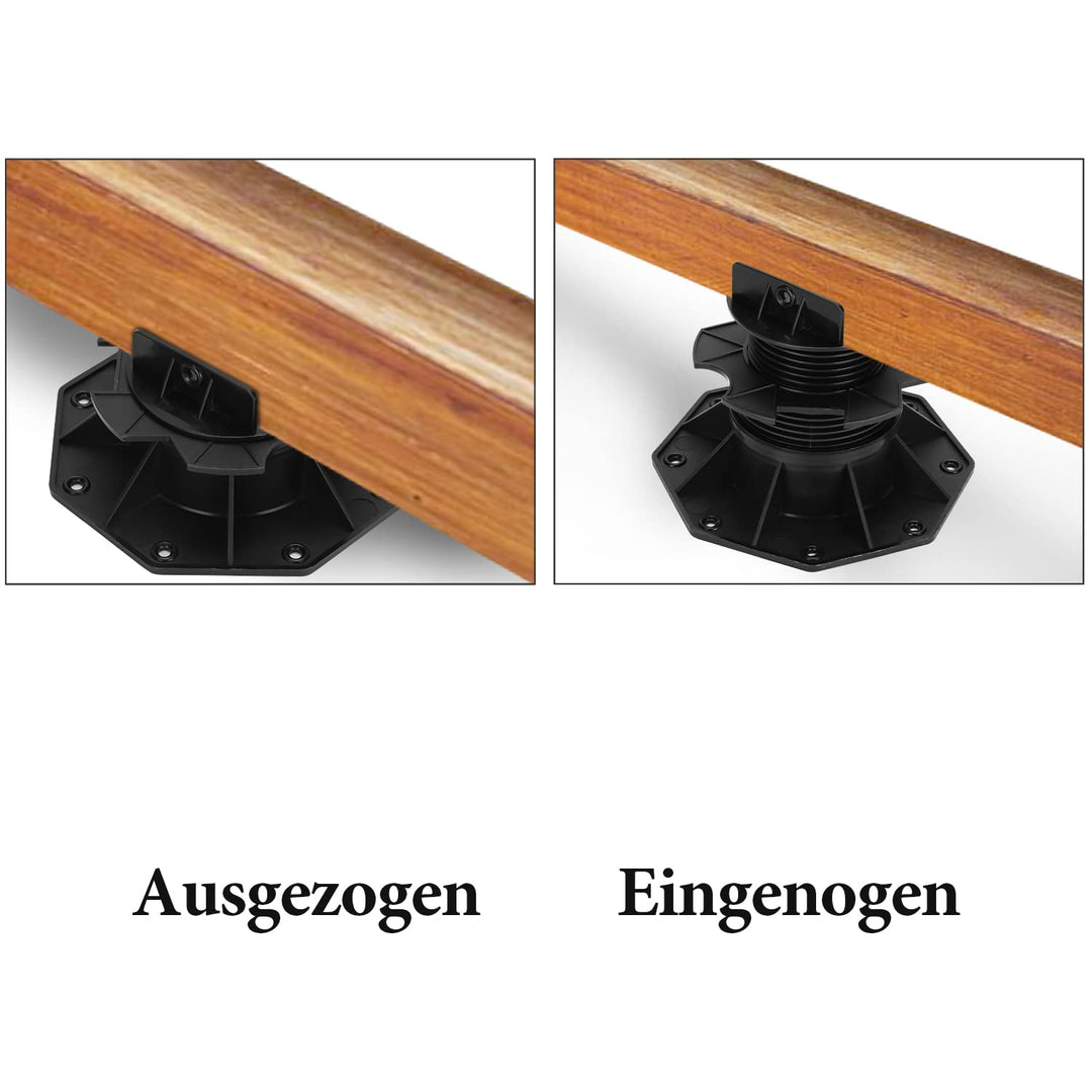 Yakimz Stelzlager höhenverstellbar 10 Stück Stellfuss 60-140mm Plattenlager - Stelzlager für Terrass