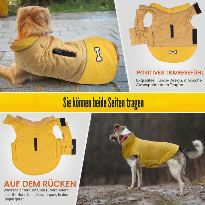 Idepet Winddichter Hundemantel Winter Warme Jacke,Anti-Schneeanzug Hundebekleidung für kleine mittel