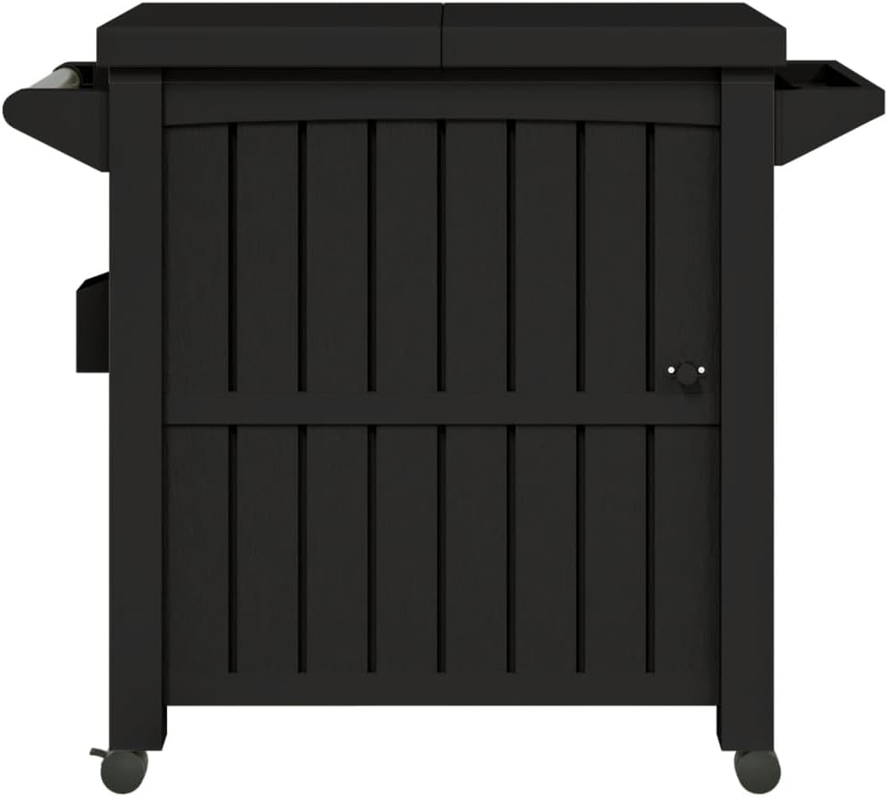 vidaXL 3 in 1 Servierwagen, Rollwagen für den Aussenbereich, Getränkewagen mit Stauraum 1 Ablage 1 K