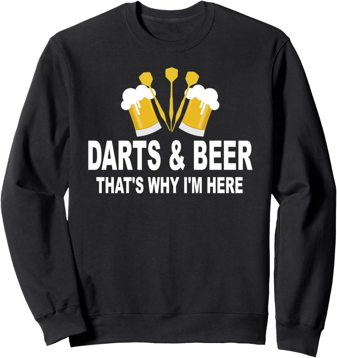 Dart Herren lustiges Darthemd Dartscheibe Bier 180 Sweatshirt