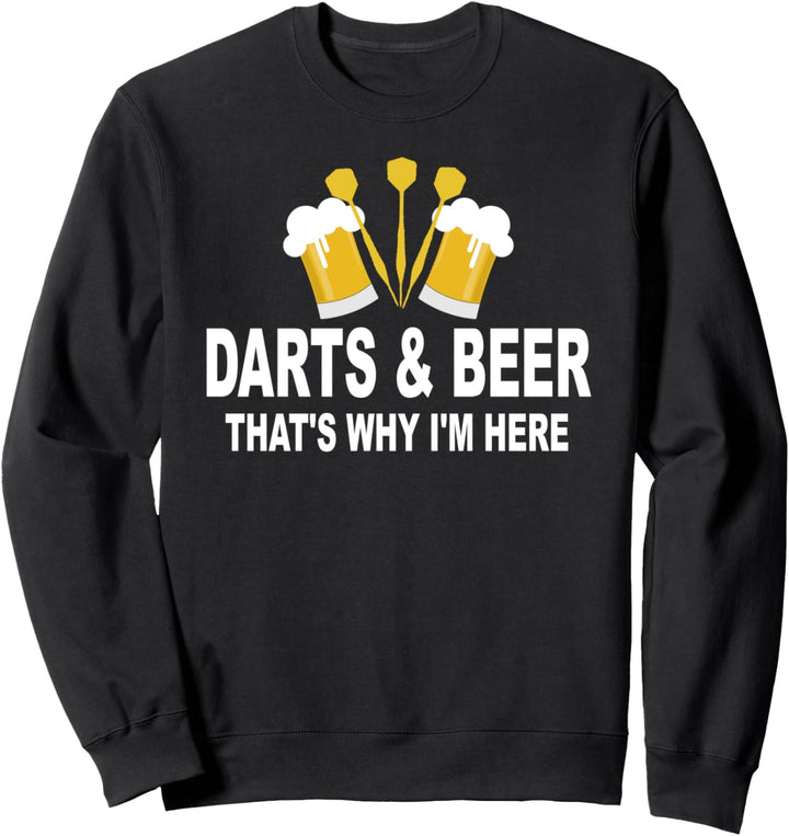 Dart Herren lustiges Darthemd Dartscheibe Bier 180 Sweatshirt