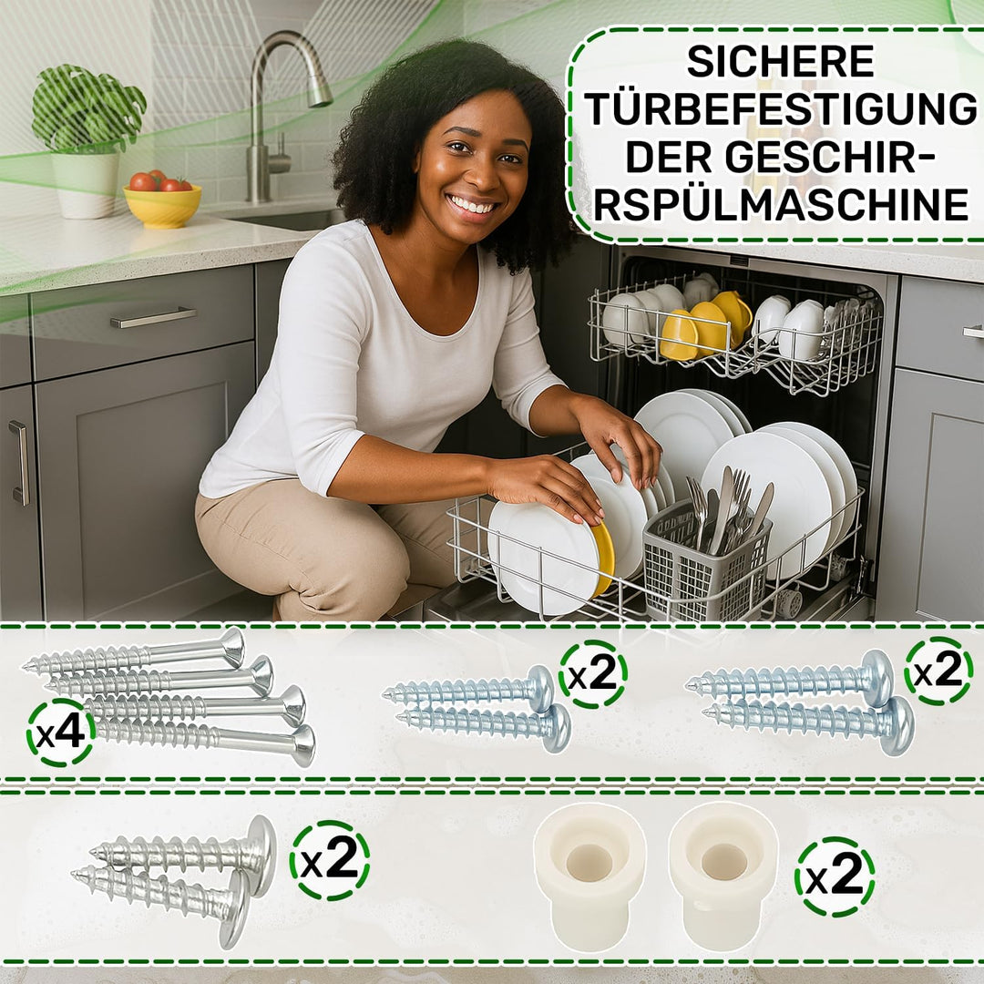 ONIX TECH Montagesatz für Befestigung Tür an Frontblende des 60 cm oder 45 cm Geschirrspüler Vollint