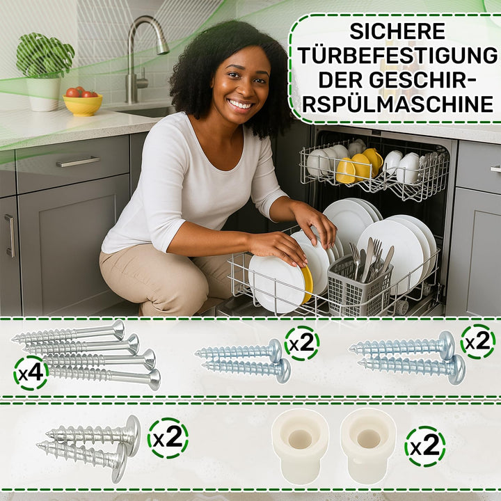 ONIX TECH Montagesatz für Befestigung Tür an Frontblende des 60 cm oder 45 cm Geschirrspüler Vollint
