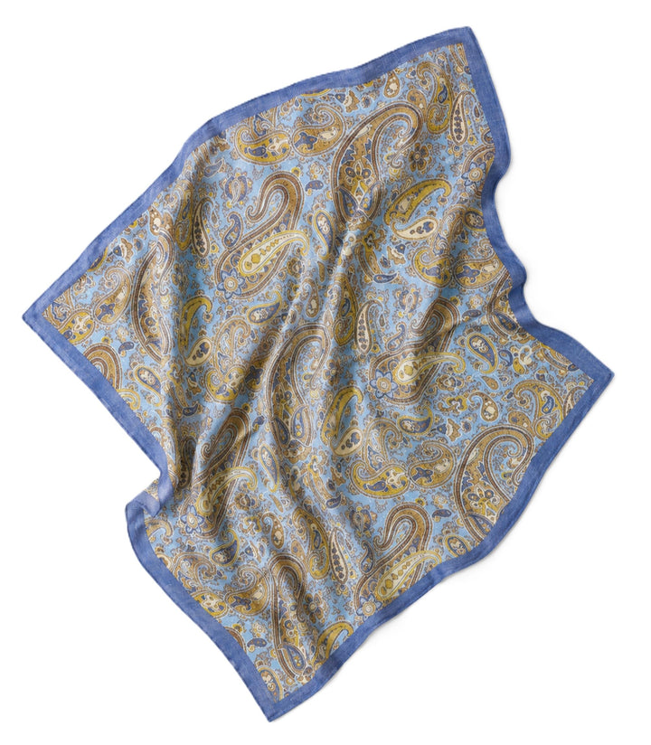 Unisex handrolliertes SeidenHalstuch Seide Nickituch Bandana für Damen Herren 53/53 cm, handgerollte