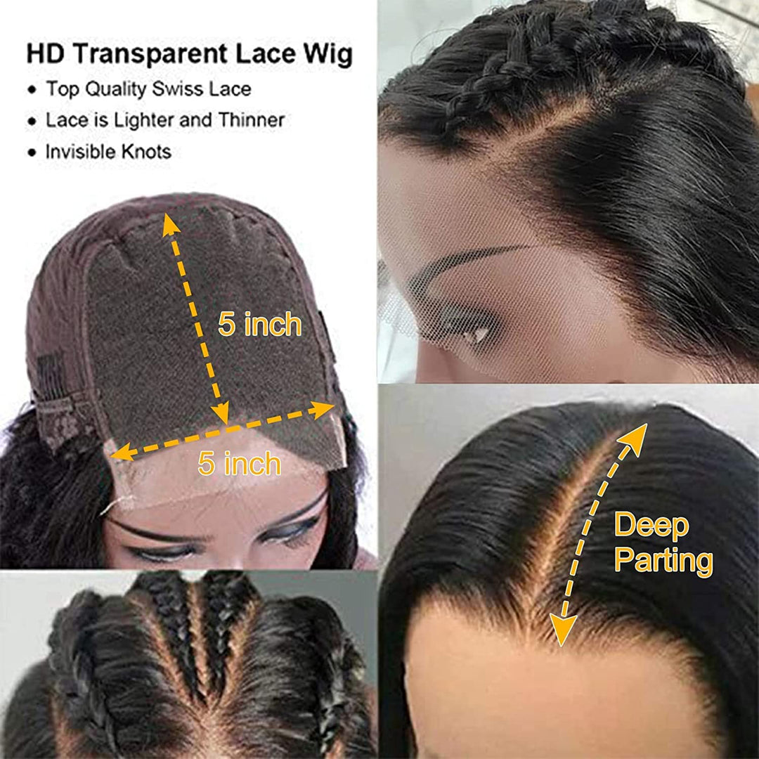 Echthaar Perücke 5x5 Mensch Haar Perücke Body Wave Brazilian Remy Haar Pre Plucked Natural Haarline
