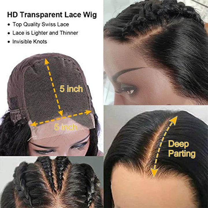 Echthaar Perücke 5x5 Mensch Haar Perücke Body Wave Brazilian Remy Haar Pre Plucked Natural Haarline