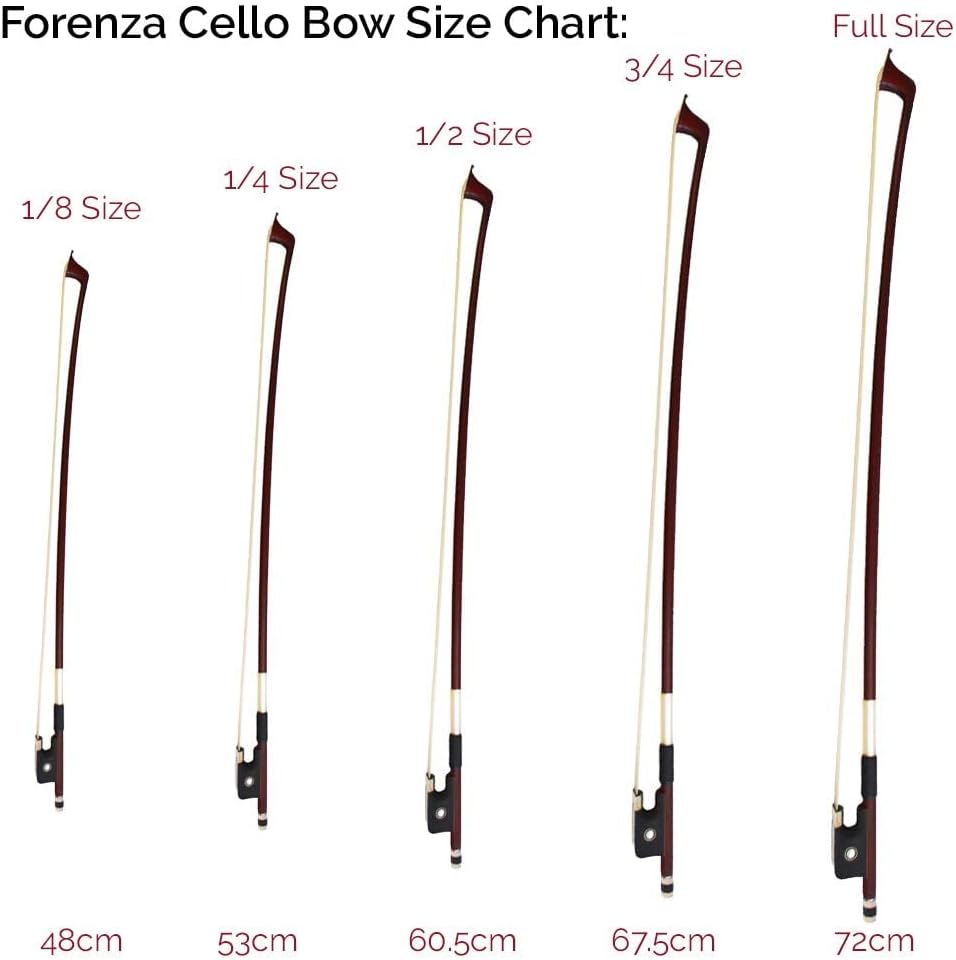 Forenza FA07COE Cello-Bogen, 1/2-Grösse Einzel 1/2 Grösse, Einzel 1/2 Grösse