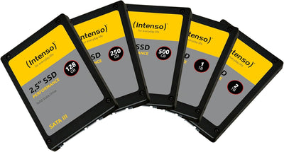 Intenso Interne 2,5" SSD SATA III Performance, 1 TB, 550 MB/Sekunden, Schwarz, Festkörper-Laufwerk 1