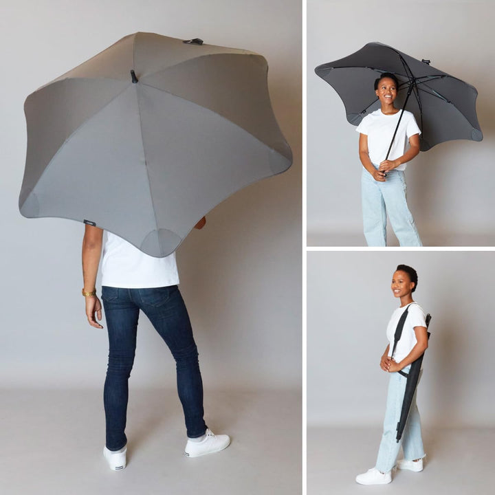 Blunt Executive Stockschirm Regenschirm grau | gross & sturmfest für 2 Personen – 138 cm Ø | Innovat