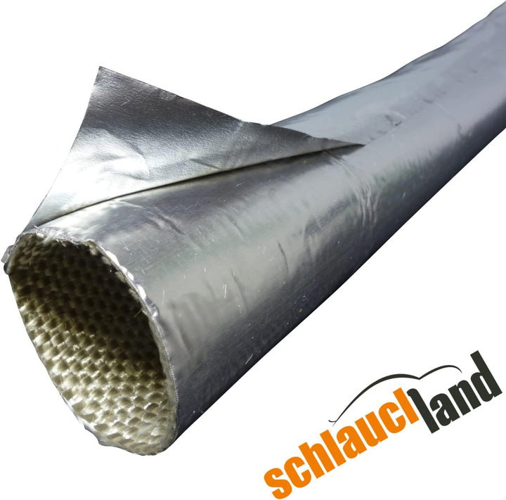2m Alu-Titan Hitzeschutzschlauch ID-Ø 40mm selbstklebend | VIELE LÄNGEN &amp; GRÖSSEN 5-100mm | UV Schut