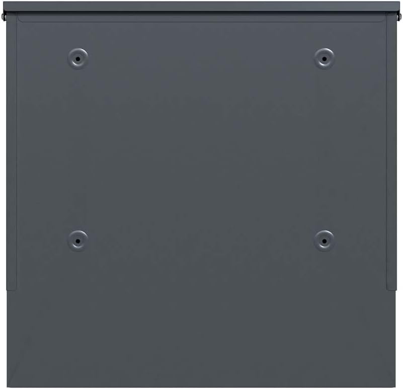 SCHARTEC Holz-Design dunkel Standbriefkasten SBS-SPB-7 freistehend Edelstahl Standfuss anthrazit mit