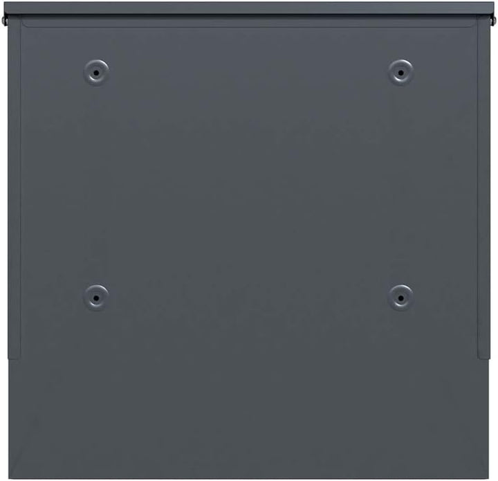 SCHARTEC Holz-Design dunkel Standbriefkasten SBS-SPB-7 freistehend Edelstahl Standfuss anthrazit mit