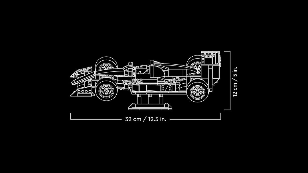 Lego Icons McLaren MP4/4 &amp; Ayrton Senna Modellauto Set, F1 Rennwagen Bausatz für Erwachsene mit Renn