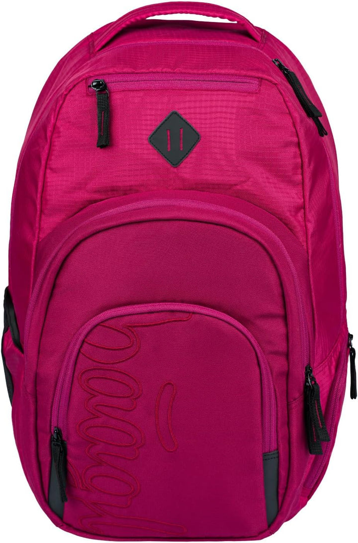 Baagl Schulrucksack Set 3 Teilig Rucksack Laptopfach Daypack 35 l Ruby | Ergonomischer Grosser Ranze