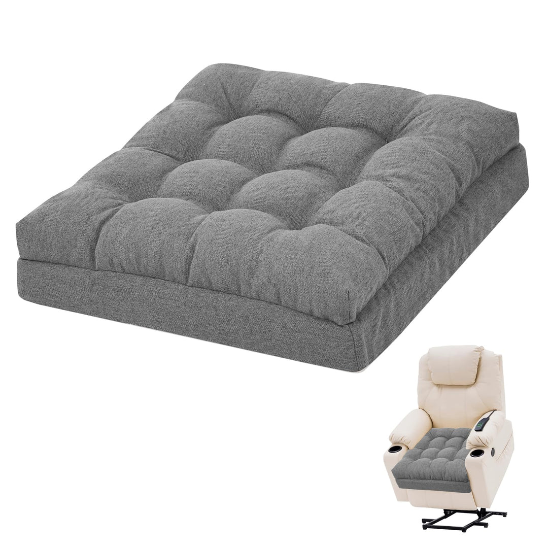 GOFORIT Sitzerhöhung für Ältere 50x50x12cm, Exklusives Zweilagiges Memory-Schaum Sitzkissen mit Star