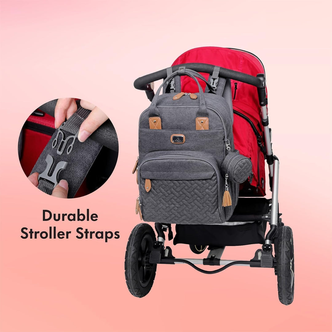 Wickeltasche Rucksack - Dikaslon Grosser Wickelrucksack mit Multifunktions-Babytaschen und mobiler W
