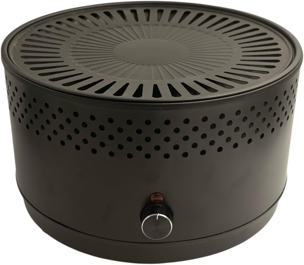 3 PAGEN® elektrischer Holzkohlegrill mit Lüfter – geeignet für Balkon, Terrasse &amp; Park – rauchfreier