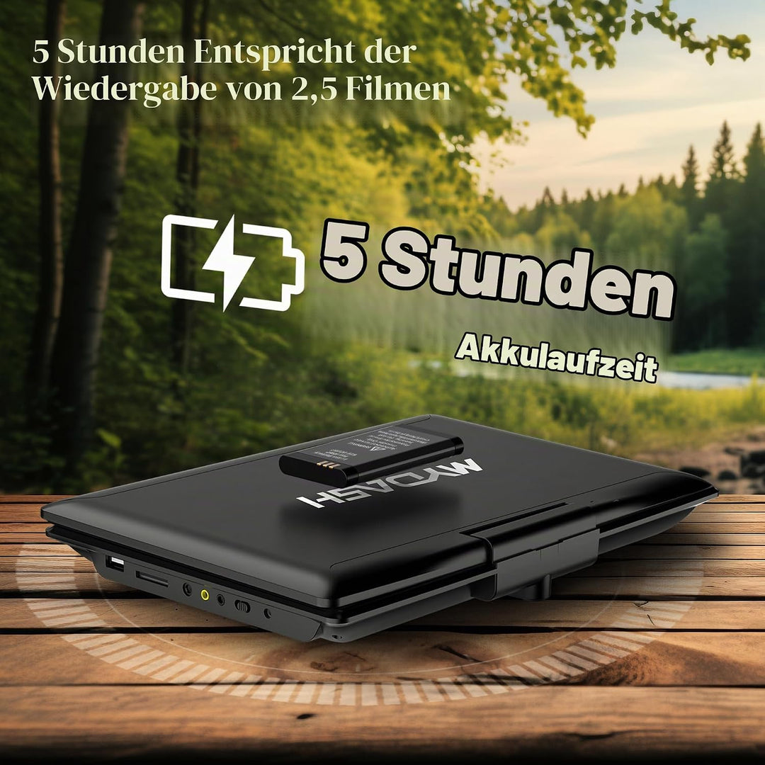 14.1Tragbarer DVD-Player für das Auto,Kinder mit 12,5 grossem HD-Drehbildschirm, exklusives Tastende