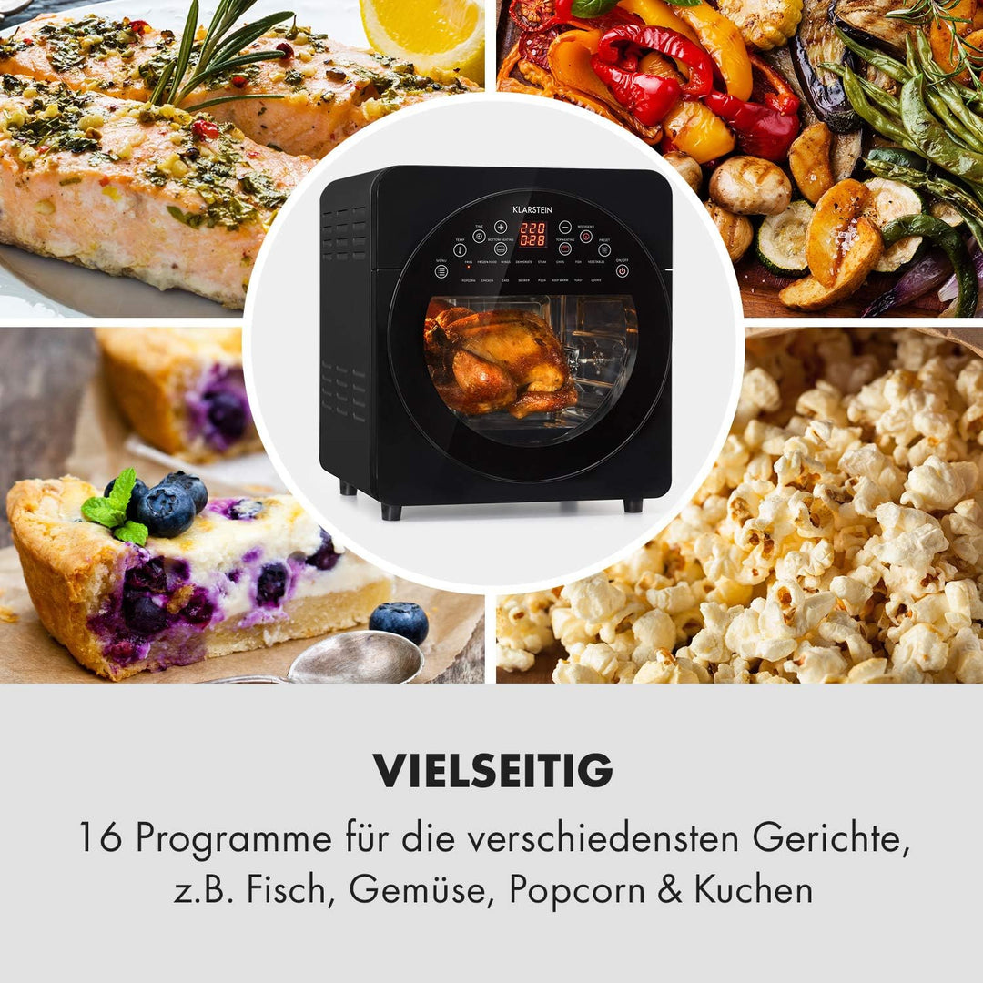 Klarstein AeroVital easy touch Heissluftfritteuse - 1700 W Heissluftfriteuse, Airfryer mit XXL-Volum
