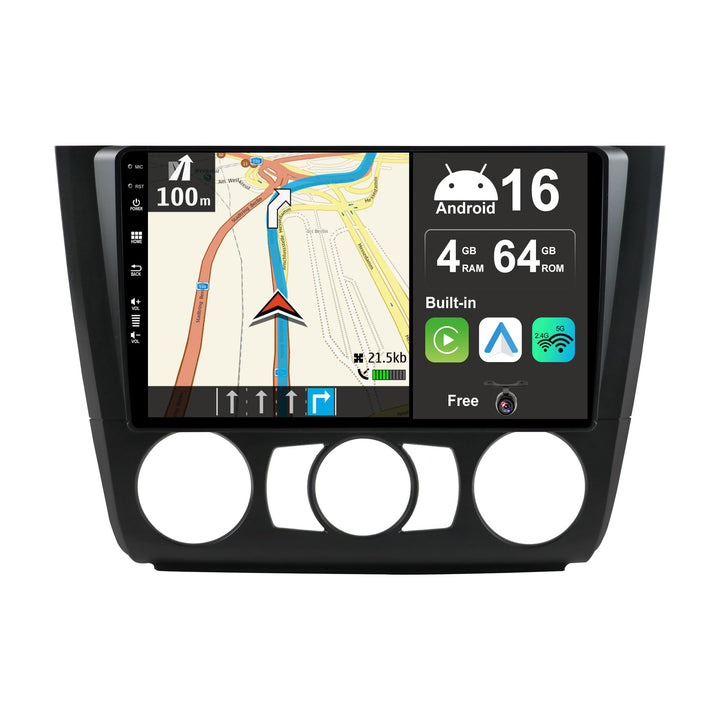 JOYX Android 15 IPS Autoradio Passt für BMW 1 Series E81/E82/E87/E88 (2004-2012) - Eingebautes CarPl