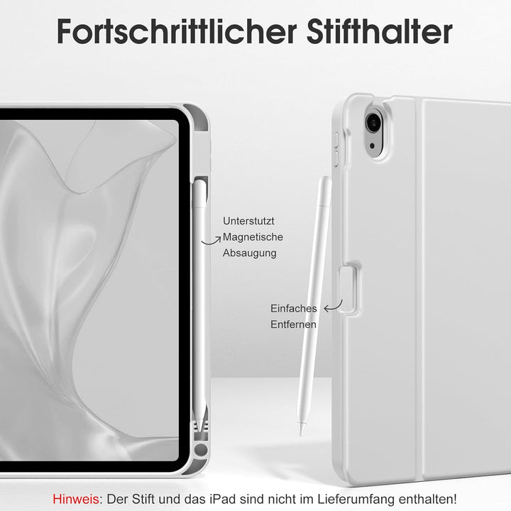 Vobafe Hülle mit Tastatur für iPad A16 11/10 Generation (2025/2022, 10,9/11 Zoll), Magnetisch Abnehm