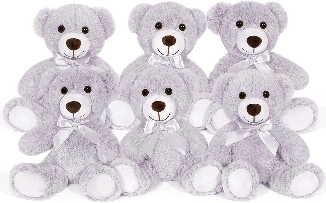 SNOWOLF 6er Pack Teddybär Plüsch Nette Gefüllte Tier Spielzeug Kissen Bär Puppe Geschenk für Kinder