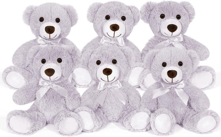 SNOWOLF 6er Pack Teddybär Plüsch Nette Gefüllte Tier Spielzeug Kissen Bär Puppe Geschenk für Kinder