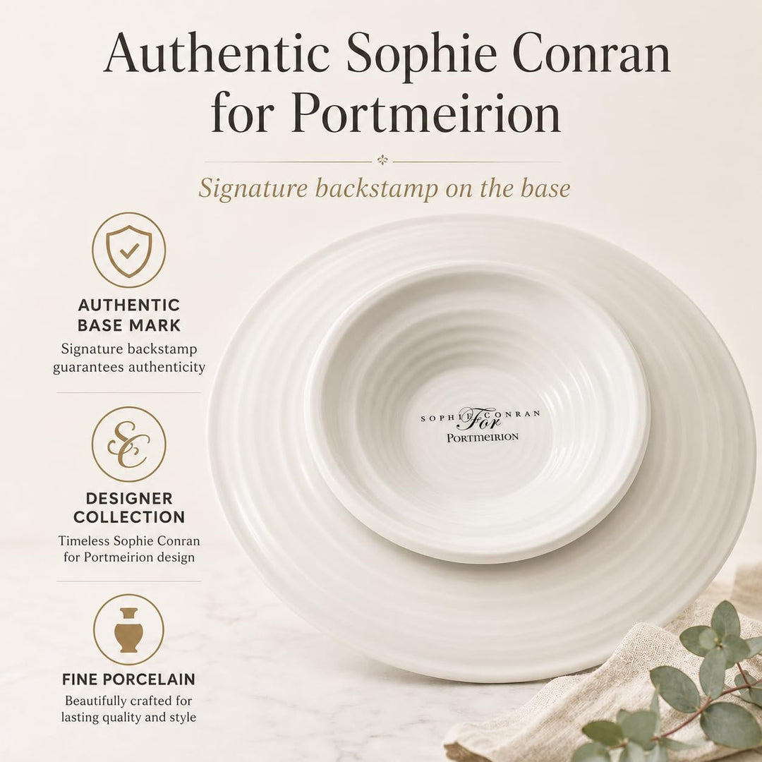 Portmeirion Home & Gifts Sophie Conran Tortenplatte mit weissem Fuss… (Weiss, Einheitsgrösse), Weiss