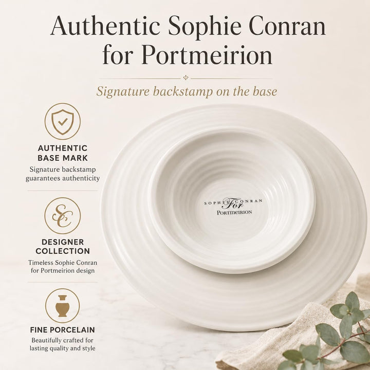 Portmeirion Home & Gifts Sophie Conran Tortenplatte mit weissem Fuss… (Weiss, Einheitsgrösse), Weiss