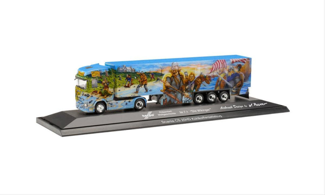 herpa Scania CS 20 HD Kühlkoffer-Sattelzug Wikinger 122160 /HN1495