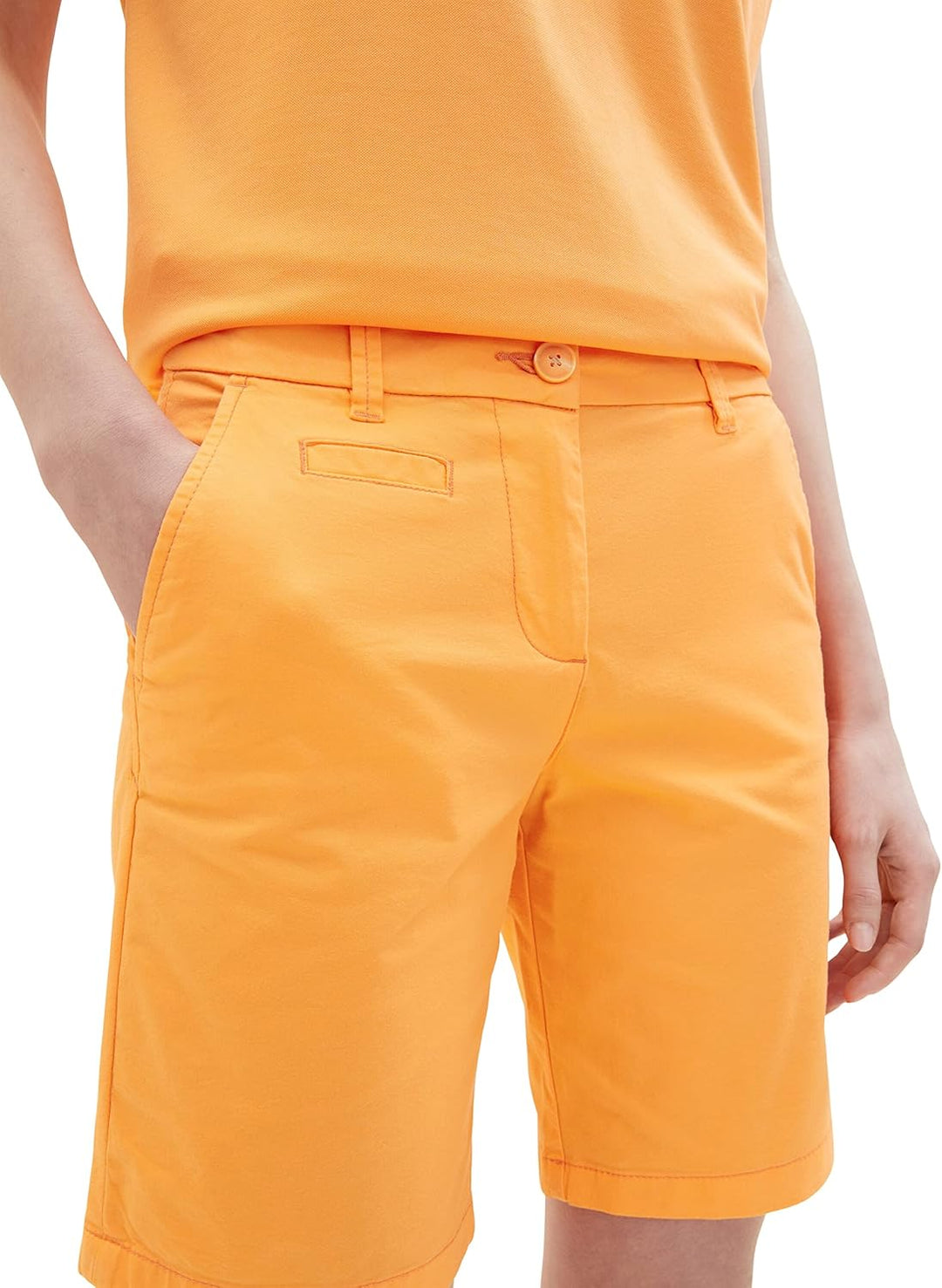 TOM TAILOR Damen Chino Bermuda Shorts 40 29751 - Bright Mango Orange, 40 29751 - Bright Mango Orange