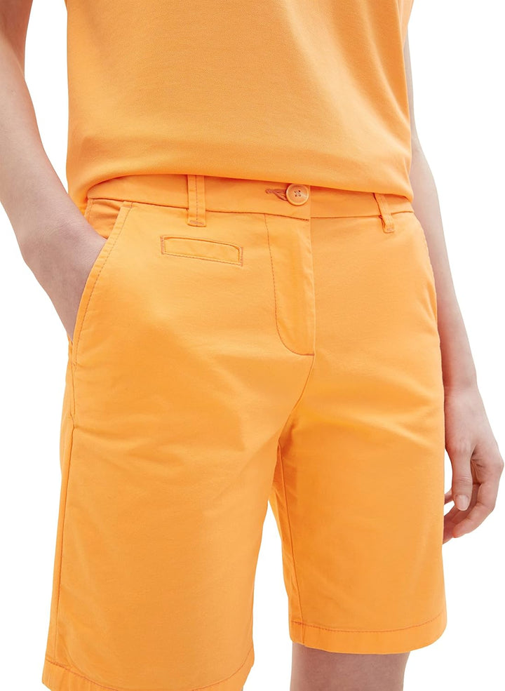 TOM TAILOR Damen Chino Bermuda Shorts 40 29751 - Bright Mango Orange, 40 29751 - Bright Mango Orange