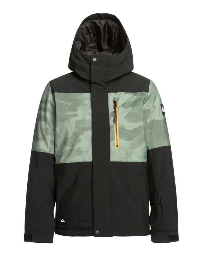 Quiksilver Jungen Mission Printed Block Youth Jk Shell-Jacke (1er Pack) 8 Jahre Grün, 8 Jahre Gr