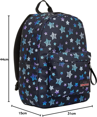 RUCKSACK ISCHOOLPACK SEVEN STAR PLAN Geräumige Schultasche für Teenager, Mädchen und Jungen, mit Lap