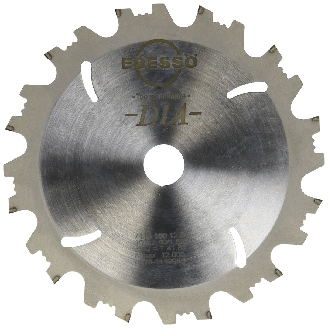 Edessö 5111601220 DP-Kreissägeblatt SDB 160x2,4/1,6x20 Z=12 F neg, Silber