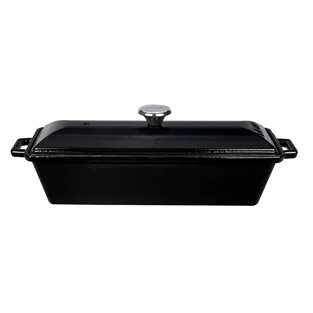 LAVA LVPEK826BLK LV P EK 826 BLK Kastenform – Terrinentopf, Gusseisen, 1.1 quarts, Schwarzer Obsidia