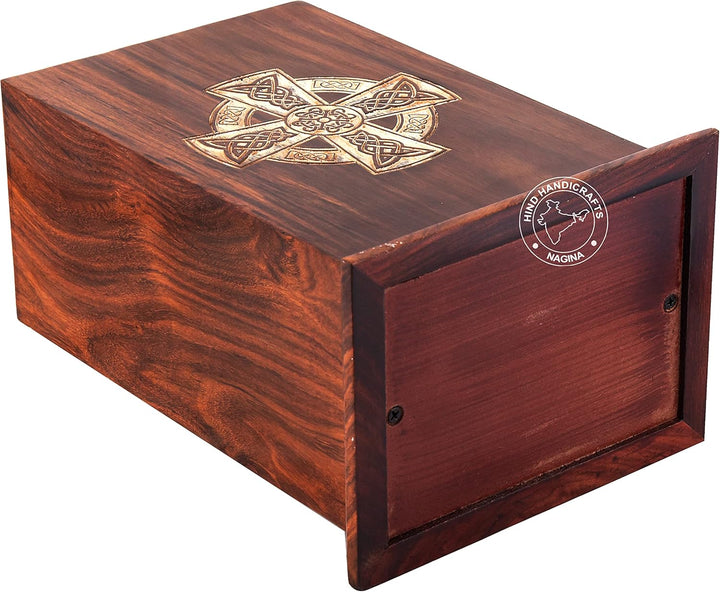 Rosewood Holzurne für menschliche Asche für Erwachsene – Handgefertigte Beerdigungsurne zur Aufbewah