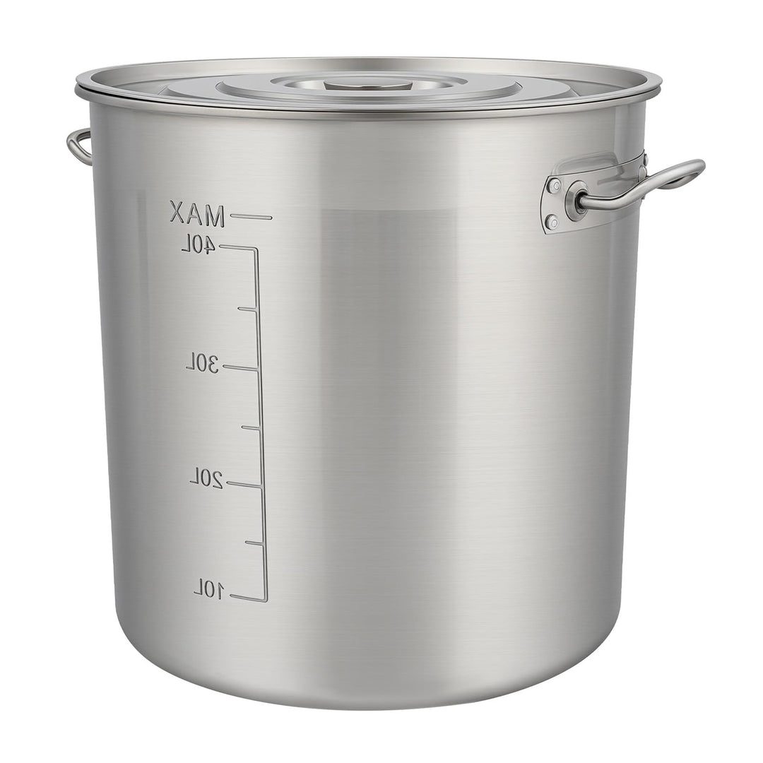 Edelstahl Eimer mit Deckel | 50L Edelstahleimer | Kücheneimer | Edelstahl Behälter mit deckel | Milc