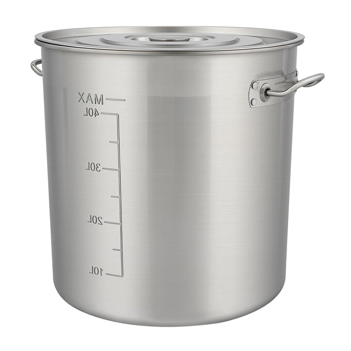 Edelstahl Eimer mit Deckel | 50L Edelstahleimer | Kücheneimer | Edelstahl Behälter mit deckel | Milc