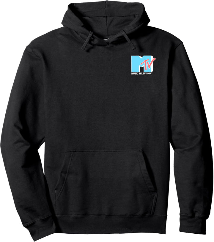 MTV Tiny Logo Solid Light Blue Pullover Hoodie