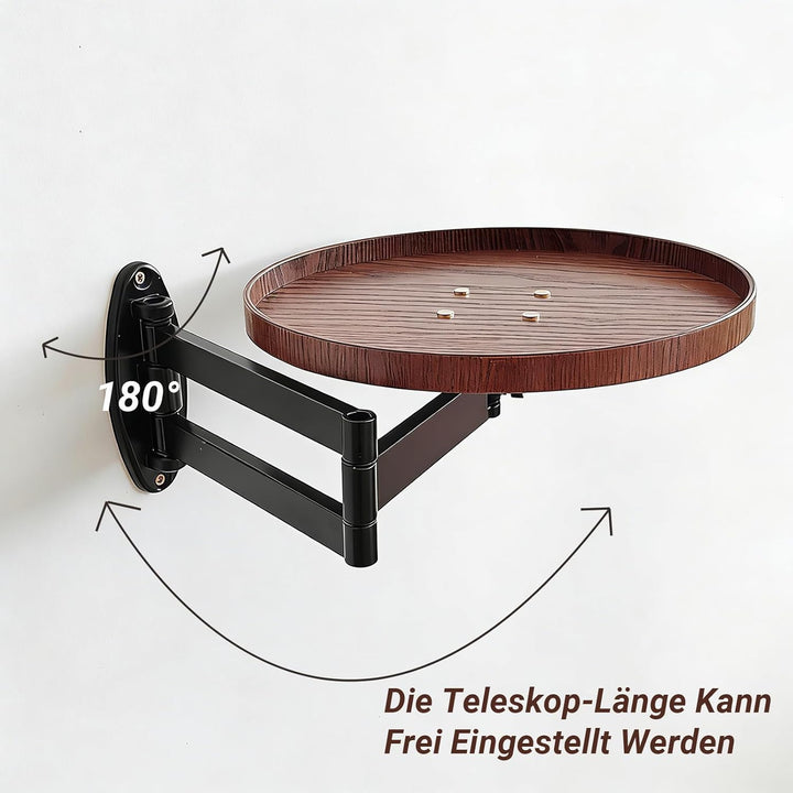 Rund Klapptisch Wand Holz Kleine Wandtisch Ausziehbar Klapptisch Platzsparend Schwebender Nachttisch