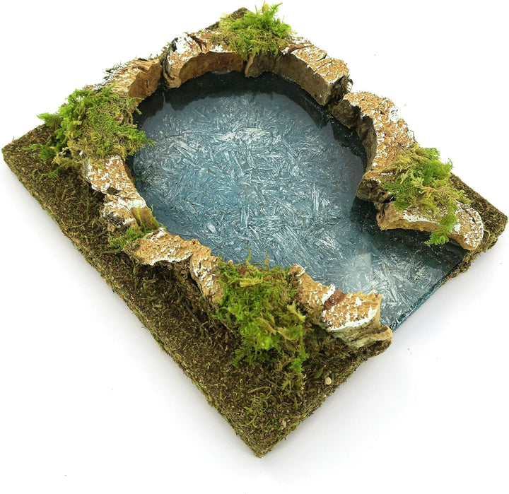 BERTONI Miniatur Lake Modell, Holz, Mehrfarbig, 16 x 14 x 3 cm