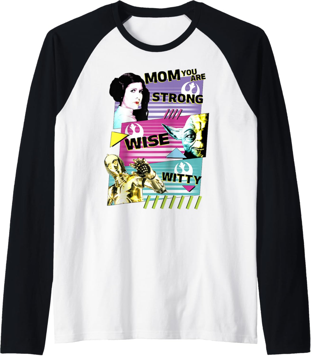 Star Wars Muttertag Leia Mom You Are Strong Panel Trio Raglan