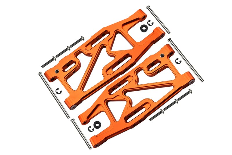 G.P.M. HPI Bullet 3.0 Nitro & Bullet Flux Tuning Teile Aluminium Rear Suspension Arm - 1Pr Set Orang