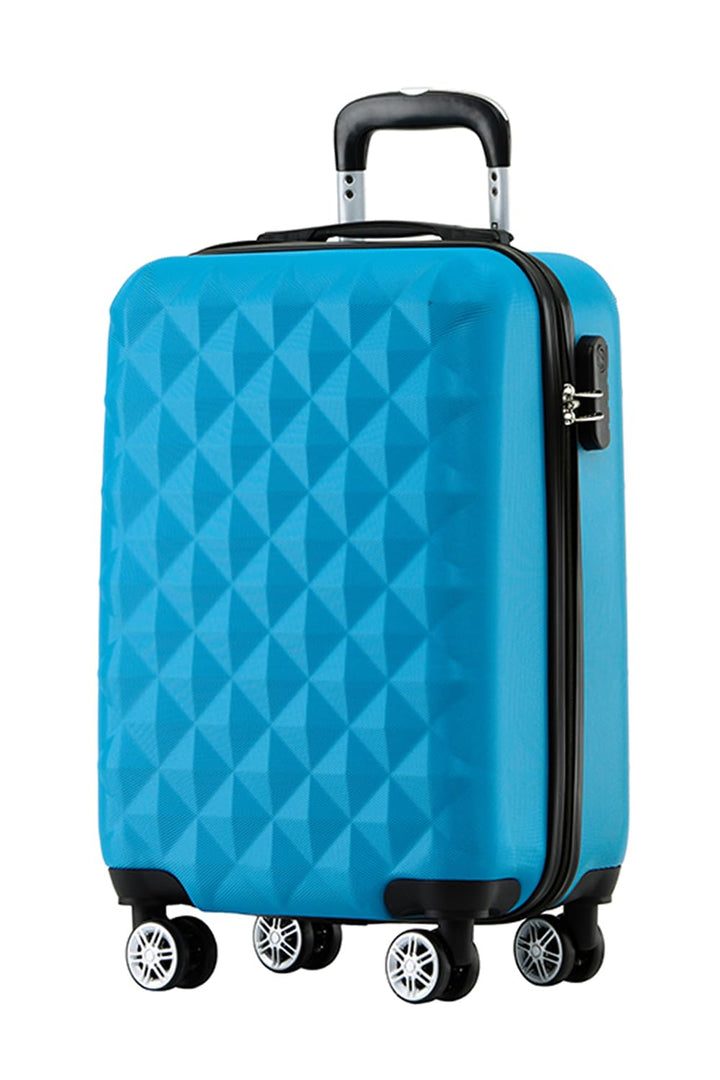 BEIBYE Zwillingsrollen 2066 Hartschale Trolley Koffer Reisekoffer Handgepäck Boardcase M (Türkis), T