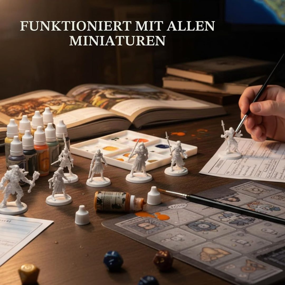 Acryl Miniature Starter Farben Set-22 Paint inkl Metallic Gold &amp; Silber Primer&amp;Shades 7 DND Adventur