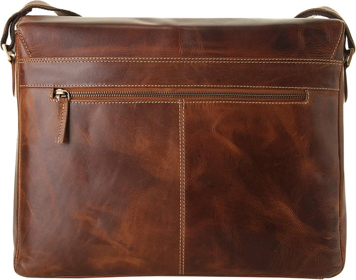 Bruno Banani Umhängetasche Jupiter Cognac echt Leder Herren, Damen - 020250