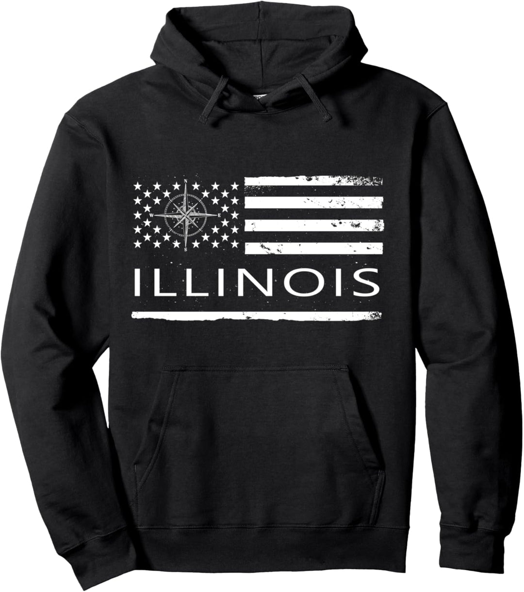 Illinois IL, Reisen nach Illinois Love Pullover Hoodie