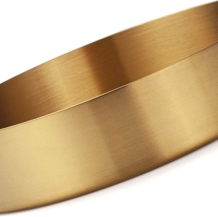Rundes Tablett aus Edelstahl Serviertablett Goldfarben Schmuck- und Make-up-Organizer/Kerzenteller G